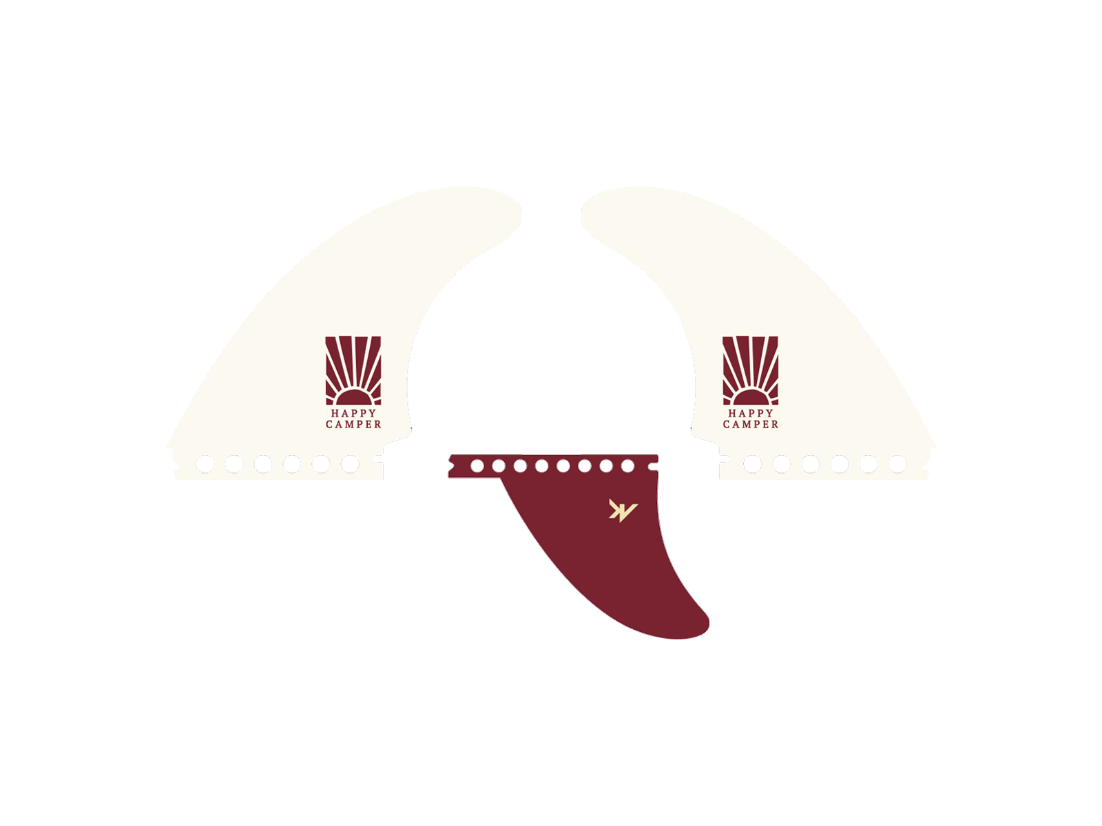 2024 AK Fin HAPPY CAMPER Large Twin + 1 Set