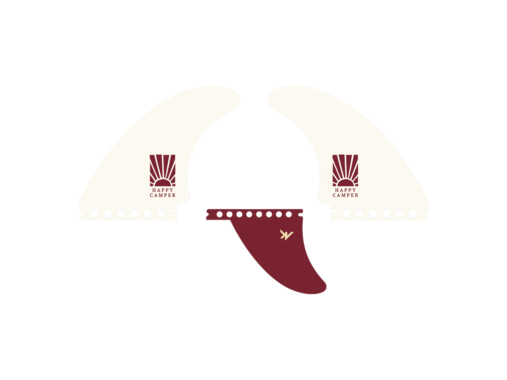 2024 AK Fin HAPPY CAMPER Large Twin + 1 Set